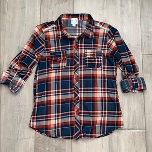 Francesca’s Plaid Top